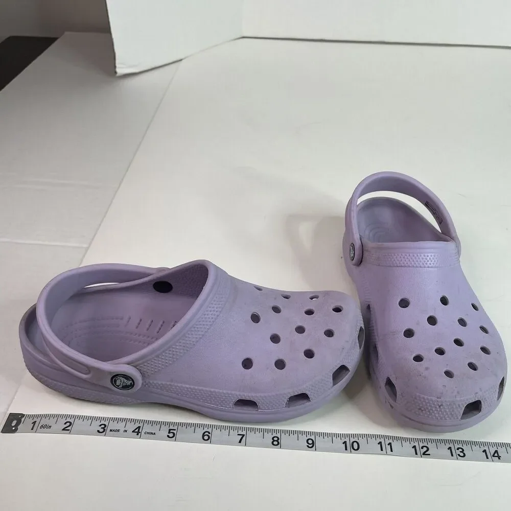 Crocs Womens Clogs Size 9, Light Purple/Lavender, Classic Slip On, Mens 7 - Picture 9 of 10